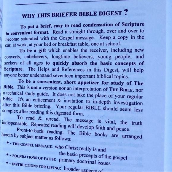 THE BRIEFER BIBLE DIGEST By J. E. Foy Editor Autographed Copy NEW Vintage Book - Picture 8 of 16